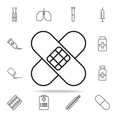 Poster - medical plaster line icon. Hospital icons universal set for web and mobile