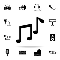 Poster - music note icon. Music icons universal set for web and mobile