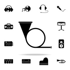 Poster - horn icon. Music icons universal set for web and mobile