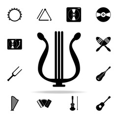 Poster - harp icon. Music icons universal set for web and mobile