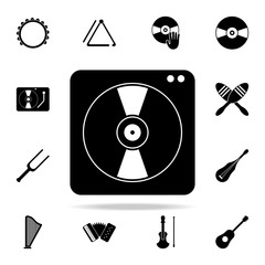 Poster - gramophone icon. Music icons universal set for web and mobile