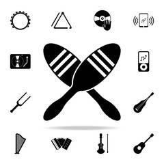 Poster - maracas icon. Music icons universal set for web and mobile