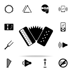 Poster - accordion icon. Music icons universal set for web and mobile