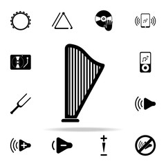 Poster - harp icon. Music icons universal set for web and mobile