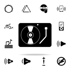 Poster - gramophone icon. Music icons universal set for web and mobile