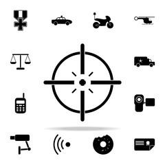 Poster - aim icon. Police icons universal set for web and mobile