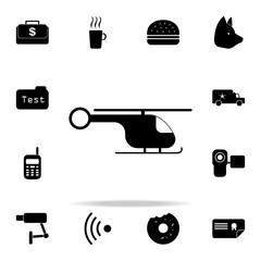 Poster - police helicopter icon. Police icons universal set for web and mobile