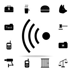 Poster - communication signal icon. Police icons universal set for web and mobile