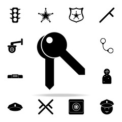 Poster - keys icon. Police icons universal set for web and mobile