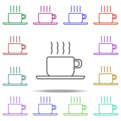 a cup of coffee outline icon. Elements of restaurant in multi color style icons. Simple icon for websites, web design, mobile app, info graphics