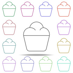Poster - cake outline icon. Elements of restaurant in multi color style icons. Simple icon for websites, web design, mobile app, info graphics