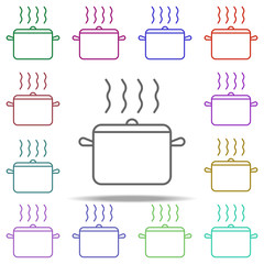 Poster - pan outline icon. Elements of restaurant in multi color style icons. Simple icon for websites, web design, mobile app, info graphics