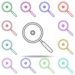 Poster - Pizza knife outline icon. Elements of restaurant in multi color style icons. Simple icon for websites, web design, mobile app, info graphics