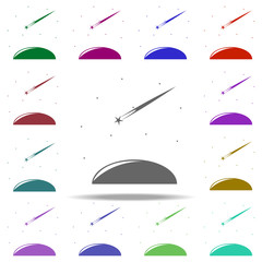 Poster - falling star icon. elements of space in multi color style icons. simple icon for websites, web desig