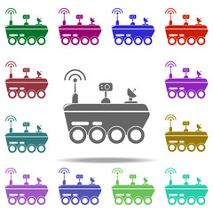 Poster - Mars move icon. Elements of Space in multi color style icons. Simple icon for websites, web design, mobile app, info graphics