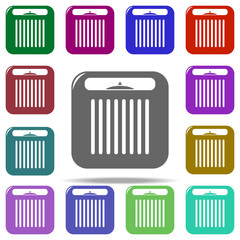 Poster - scales icon. Elements of Sport in multi color style icons. Simple icon for websites, web design, mobile app, info graphics