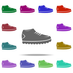 Poster - sneakers icon. Elements of Sport in multi color style icons. Simple icon for websites, web design, mobile app, info graphics