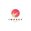 impact meteor logo vector icon illustration