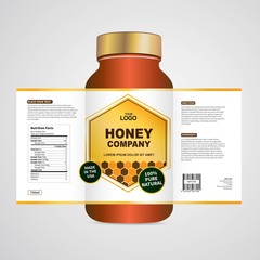 Wall Mural - Bottle label, Package template design, Label design, mock up design label template