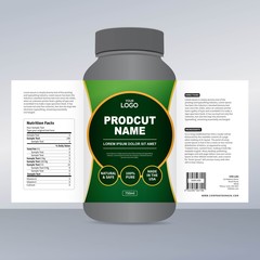 Bottle label, Package template design, Label design, mock up design label template