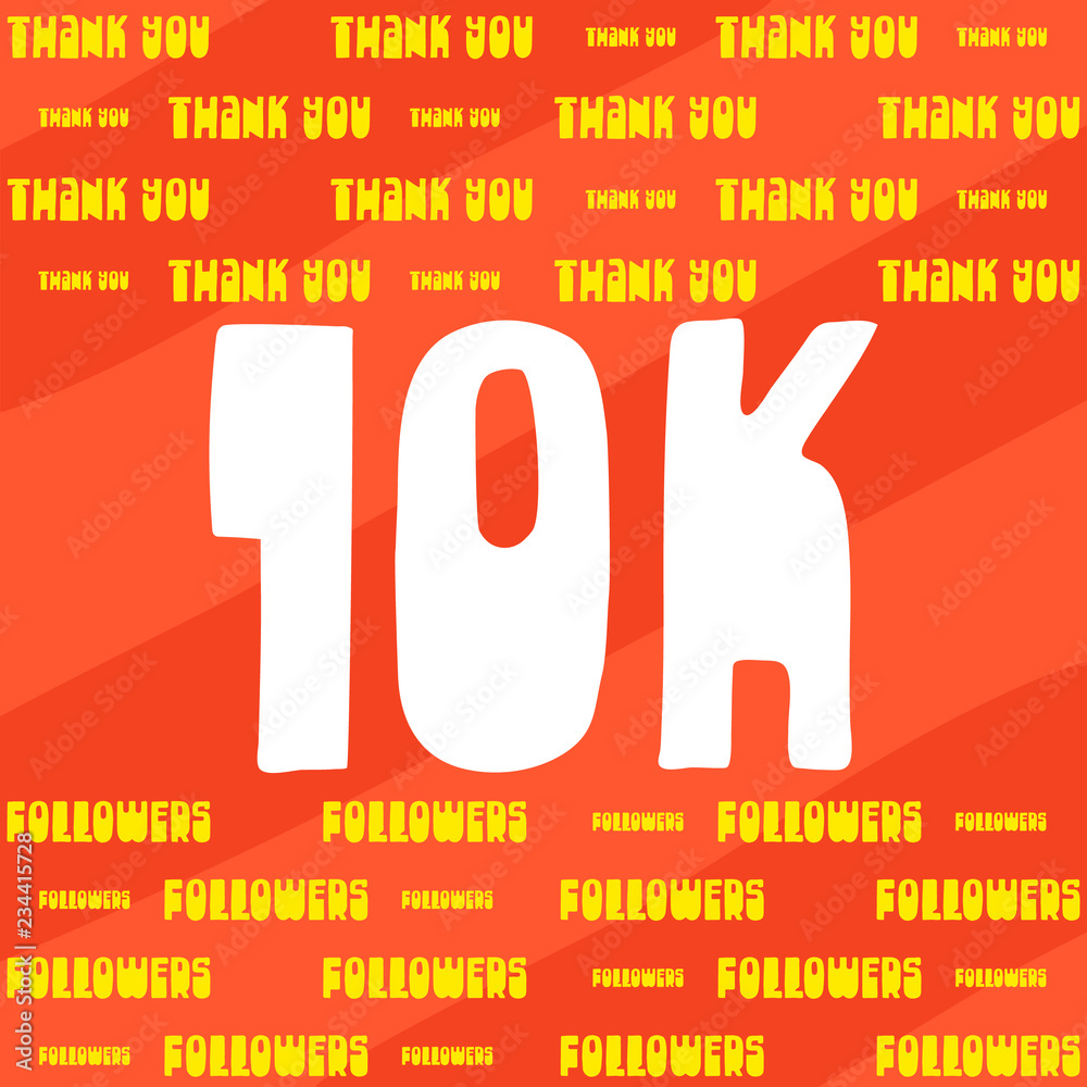 10k followers banner for Social Media. Vector design Stock Vector ...