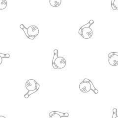Poster - bowling pattern seamless vector repeat geometric for any web design