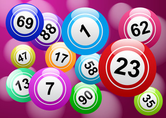 Wall Mural - Bingo lottery, background vector design, lucky balls and numbers of lotto