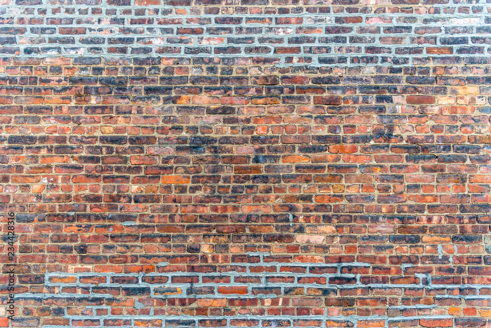 Old red brick wall texture grunge background Stock Photo | Adobe Stock