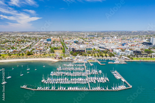 Fotografía Aerial photo of Geelong in Victoria, Australia