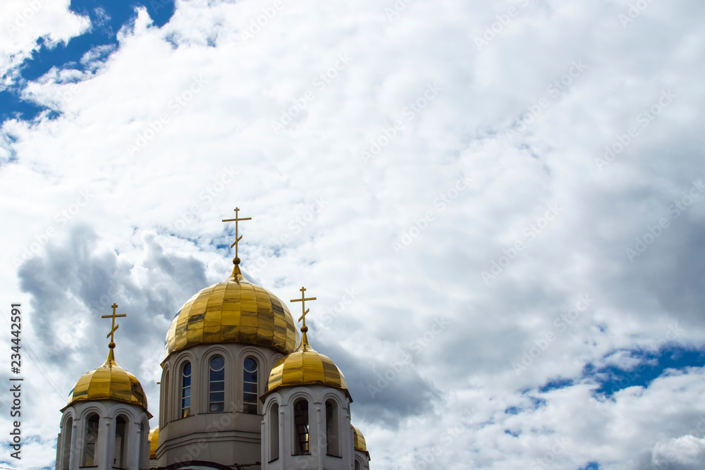 golden domes of christian churches