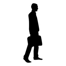 Man Black Silhouette Briefcase Free Stock Photo - Public Domain Pictures