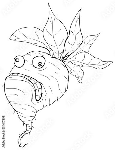 Stressed Turnip Line Drawing Buy This Stock Vector And Explore Similar Vectors At Adobe Stock Adobe Stock