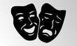 © buraktumler - Theater mask isolated illustration character tragedy comedy