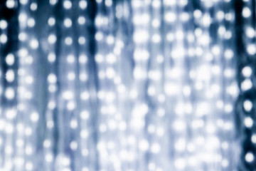 Poster - out of focus white curtain with strip led light for design concept background.