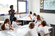 © Monkey Business - Female High School Tutor Standing By Tables With Students Wearing Uniform Teaching Lesson