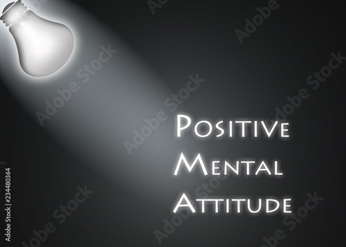 Fotografie, Obraz Actitud, mental, positiva, bombilla, foco, luz, iluminado, blanco y negro