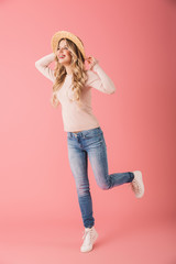 Wall Mural - Portrait of a lovely blonde haired young woman