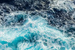 Sea waves and foam from a cruise ship