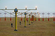 Close up of an airport approach lighting system (ALS)