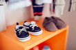 cute baby shoes in a nursery