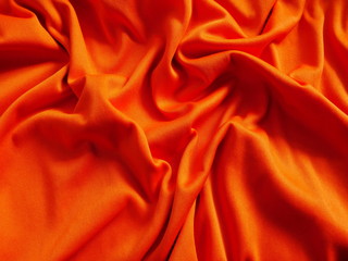 red silk cloth texture background,orange sportswear cloth texture