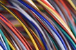 © salita2010 - Colored telecommunication cable and wire closeup