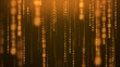 Golden binary rain background wed data transfer