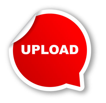 red vector banner upload