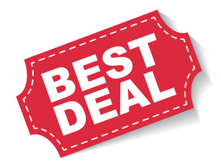 red vector banner best deal