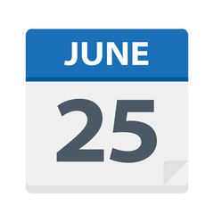 June 25 - Calendar Icon