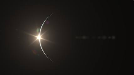 Wall Mural - sunrise from planet orbit
