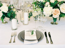 Place Setting At A Wedding Reception