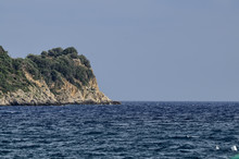 Albenga, Liguria, Italy. July 2018. The Gallinara Island