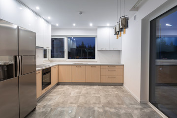 New kitchen interior in the house